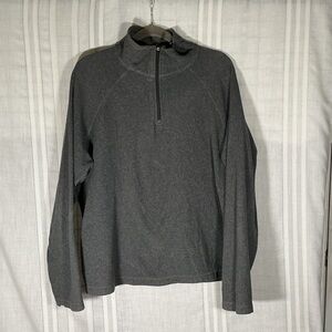 Lands' End Men's Charcoal Gray Half-Zip Sweater